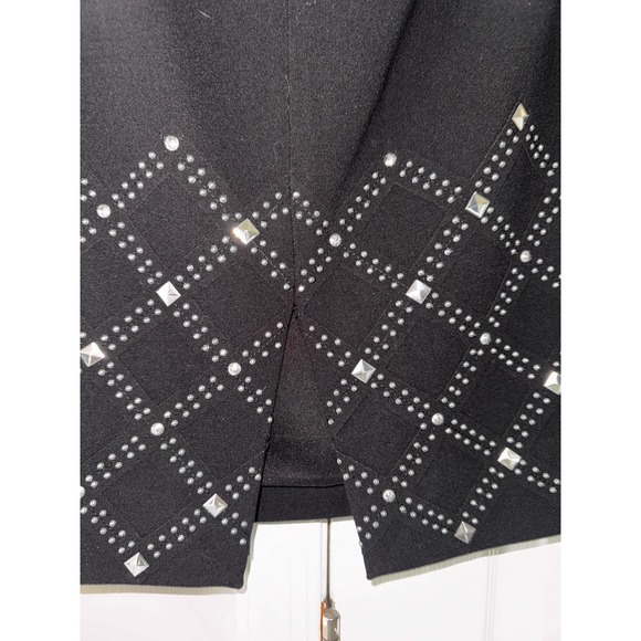 White House Black Market Embellished Skirt Rhinestone Career Party Size 6 - Picture 6 of 6